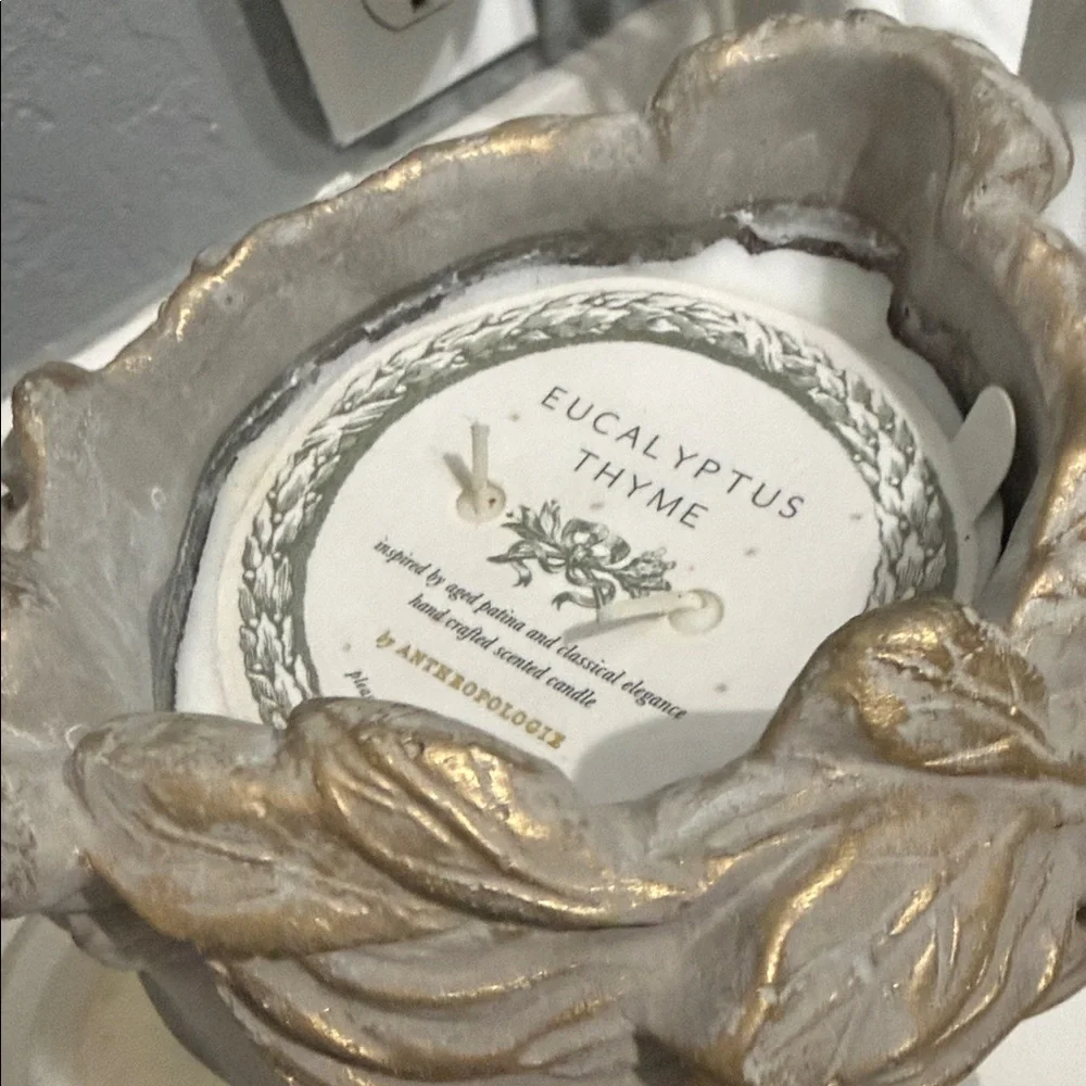 NEW NWT Anthropologie Grecian Bust Candle Eucalyptus Thyme Ceramic Huge